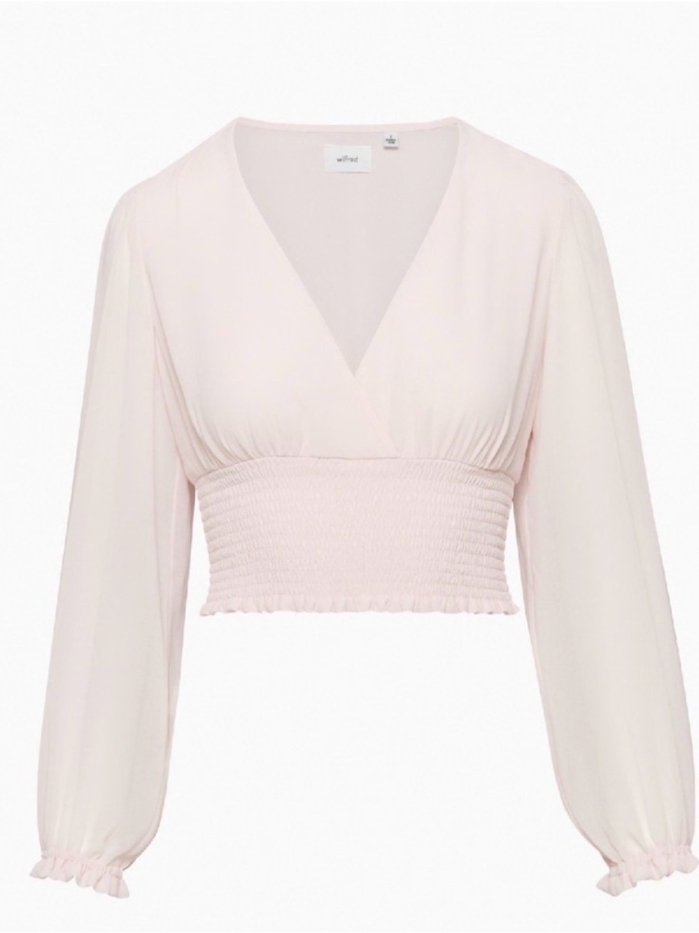 H13 Wilfred Wistful V Neck Sheer Long Sleeve Blouse NWT Size XS Retail $98